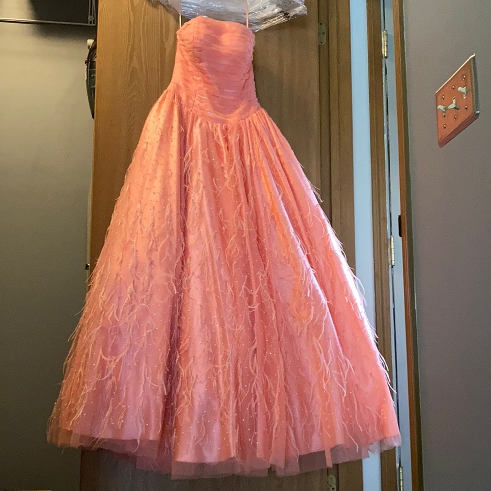 Amazing coral prom dress